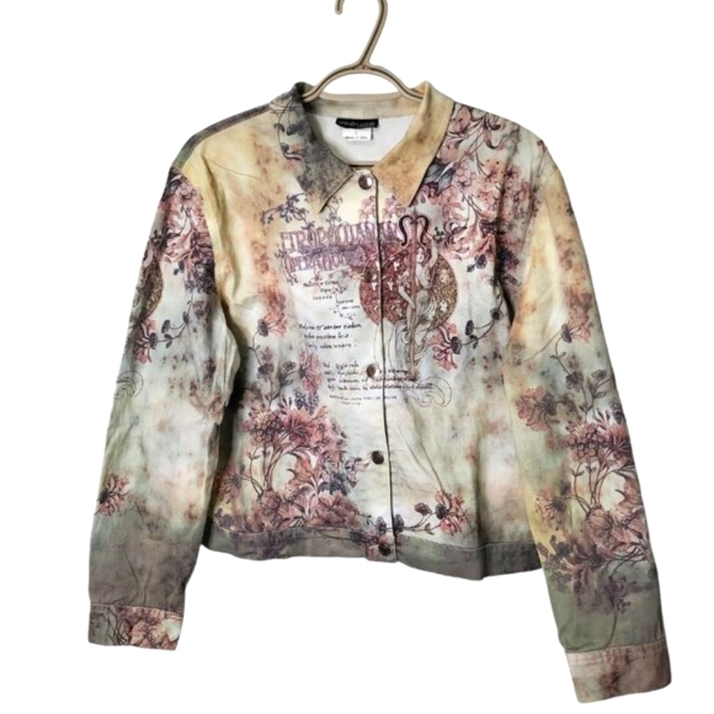 Impulse California Women's Jacket Size L Etropolian Operahouse All Over Print